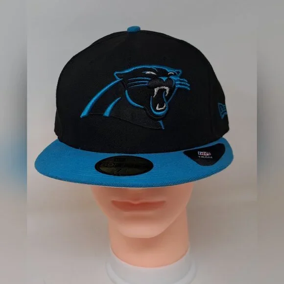 New Era 59Fifty NFL Team Carolina Panthers Hat Baseball Cap Football 7 3/4 - Picture 2 of 7